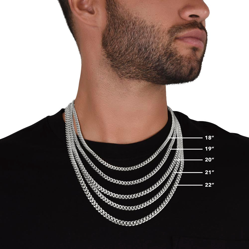 To My Man - Whose King You Are - Cuban Chain Link
