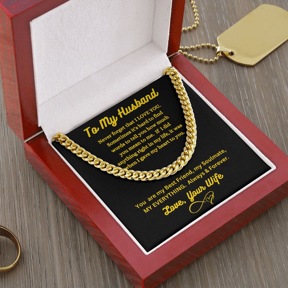Wife - To My Husband - My Everything - Cuban Link Chain