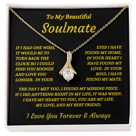 To My Beautiful Soulmate - The Day I Met You - Alluring Beauty Necklace