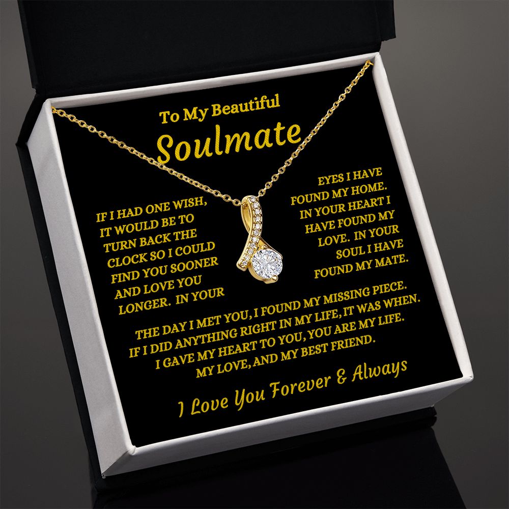 To My Beautiful Soulmate - The Day I Met You - Alluring Beauty Necklace