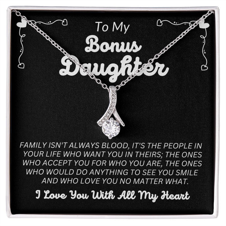 To My Bonus Daughter Gift Necklace, Step Daughter Gift Necklace, Gift –  Zapbest2