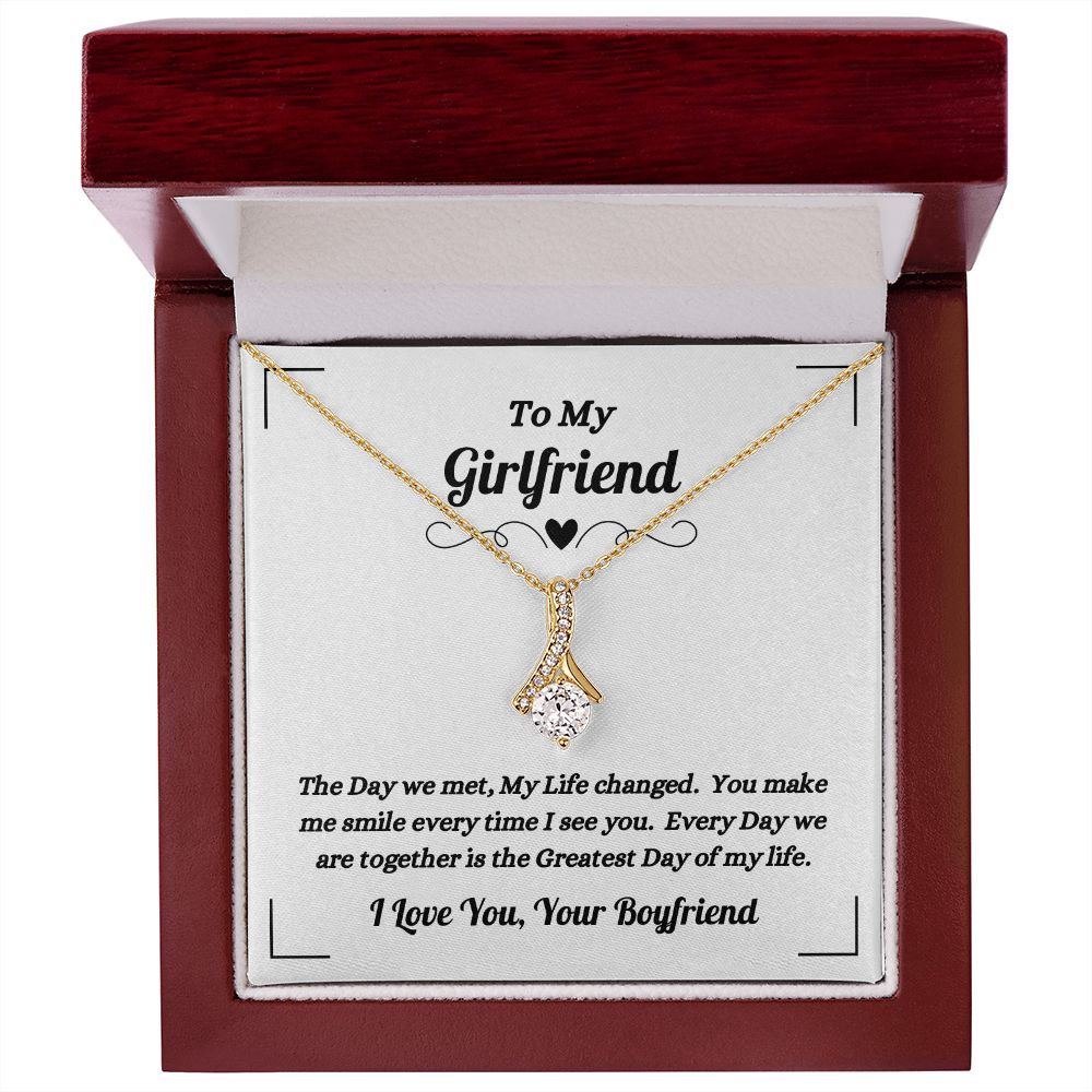 Boyfriend - To My Girlfriend - The Day We Met - Alluring Beauty Necklace - Gift for Girlfriend - Birthday Gift - Christmas Gift