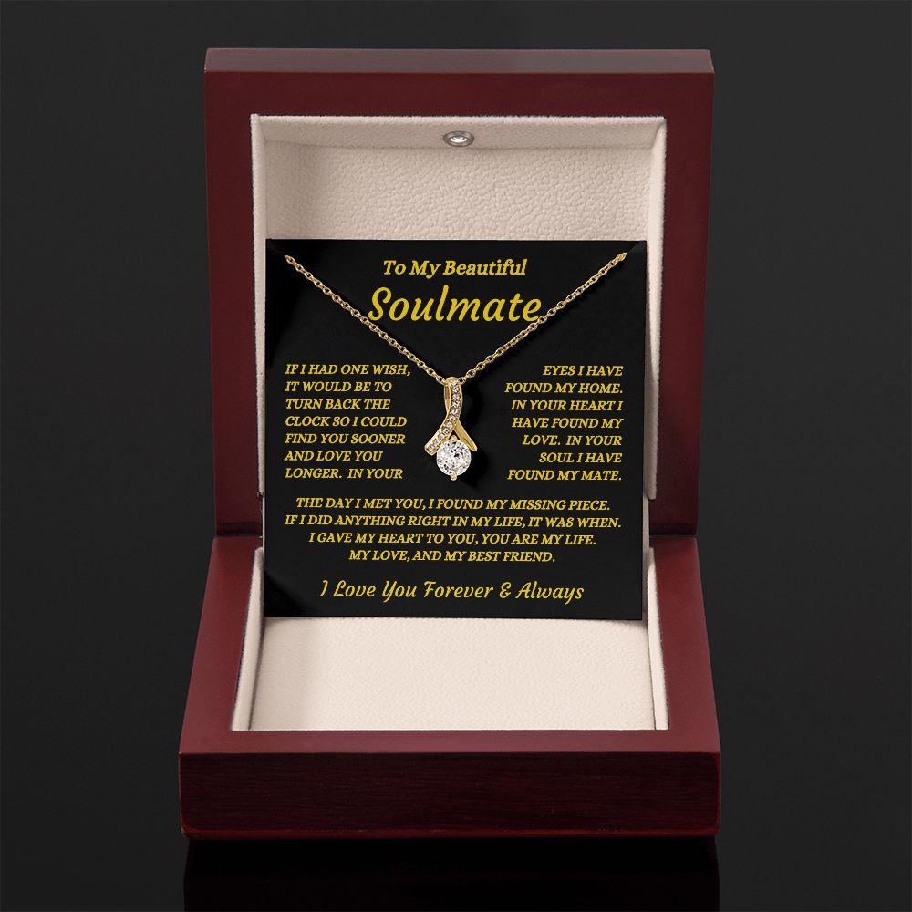 To My Beautiful Soulmate - The Day I Met You - Alluring Beauty Necklace