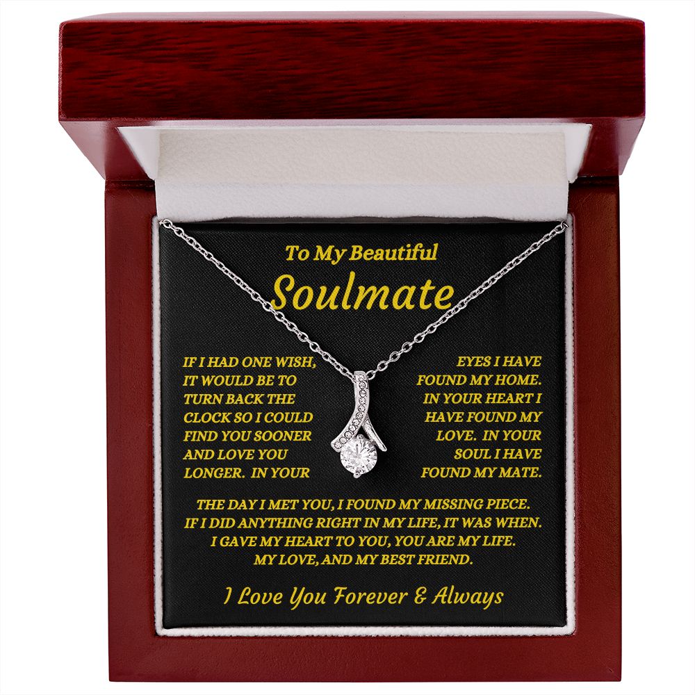 To My Beautiful Soulmate - The Day I Met You - Alluring Beauty Necklace