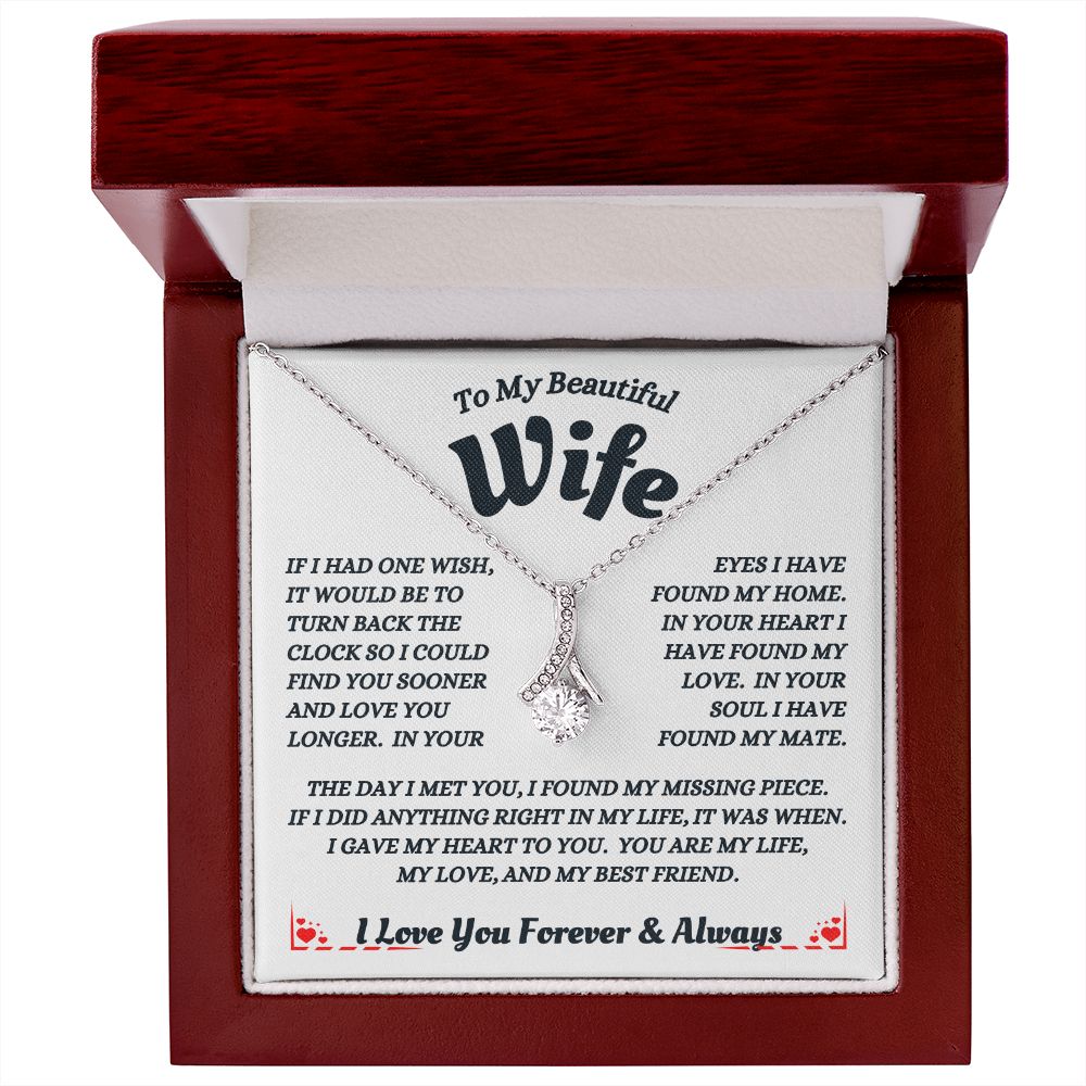 To My Beautiful Wife - I Found My Missing Piece - Alluring Beauty Necklace