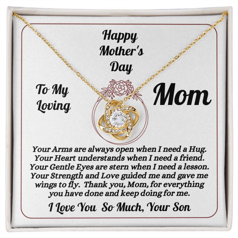 Son - To My Loving Mom - Happy Mother's Day - Love Knot Necklace