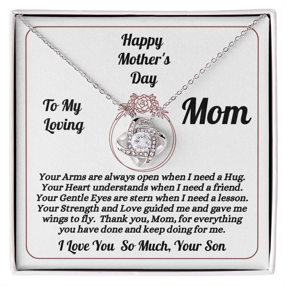 Son - To My Loving Mom - Happy Mother's Day - Love Knot Necklace