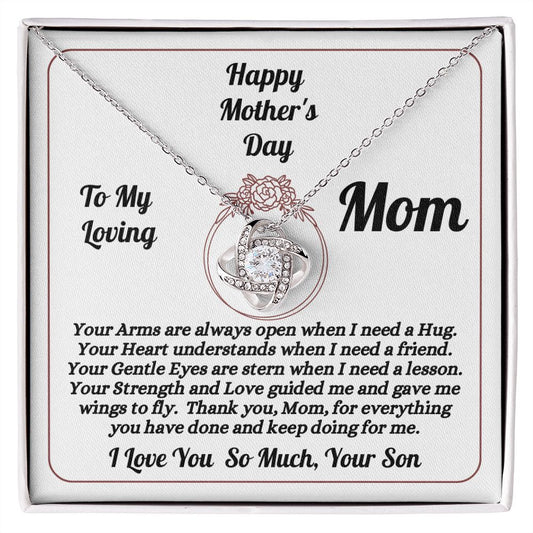 Son - To My Loving Mom - Happy Mother's Day - Love Knot Necklace