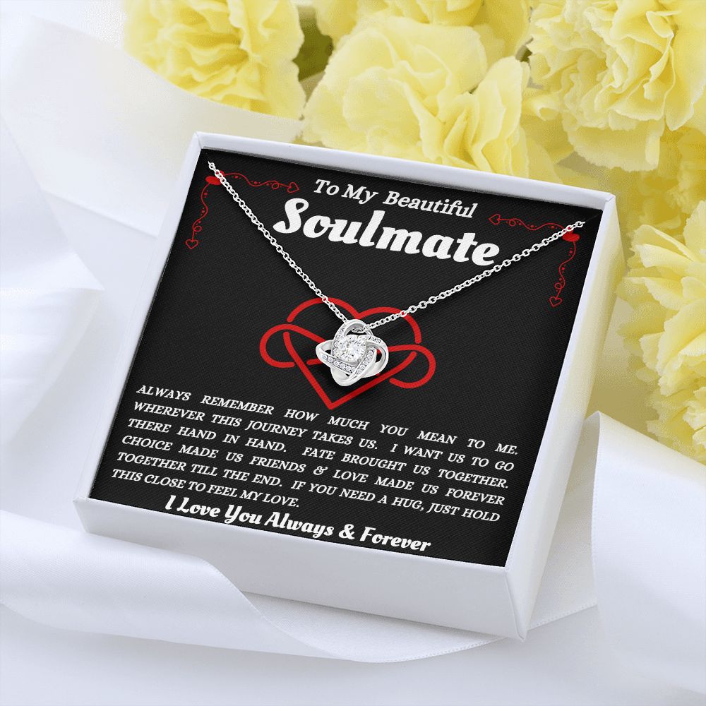 To My Beautiful Soulmate - Forever Together - Love Knot Necklace