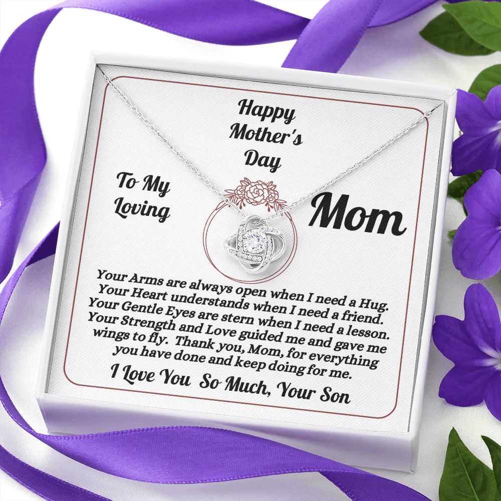 Son - To My Loving Mom - Happy Mother's Day - Love Knot Necklace
