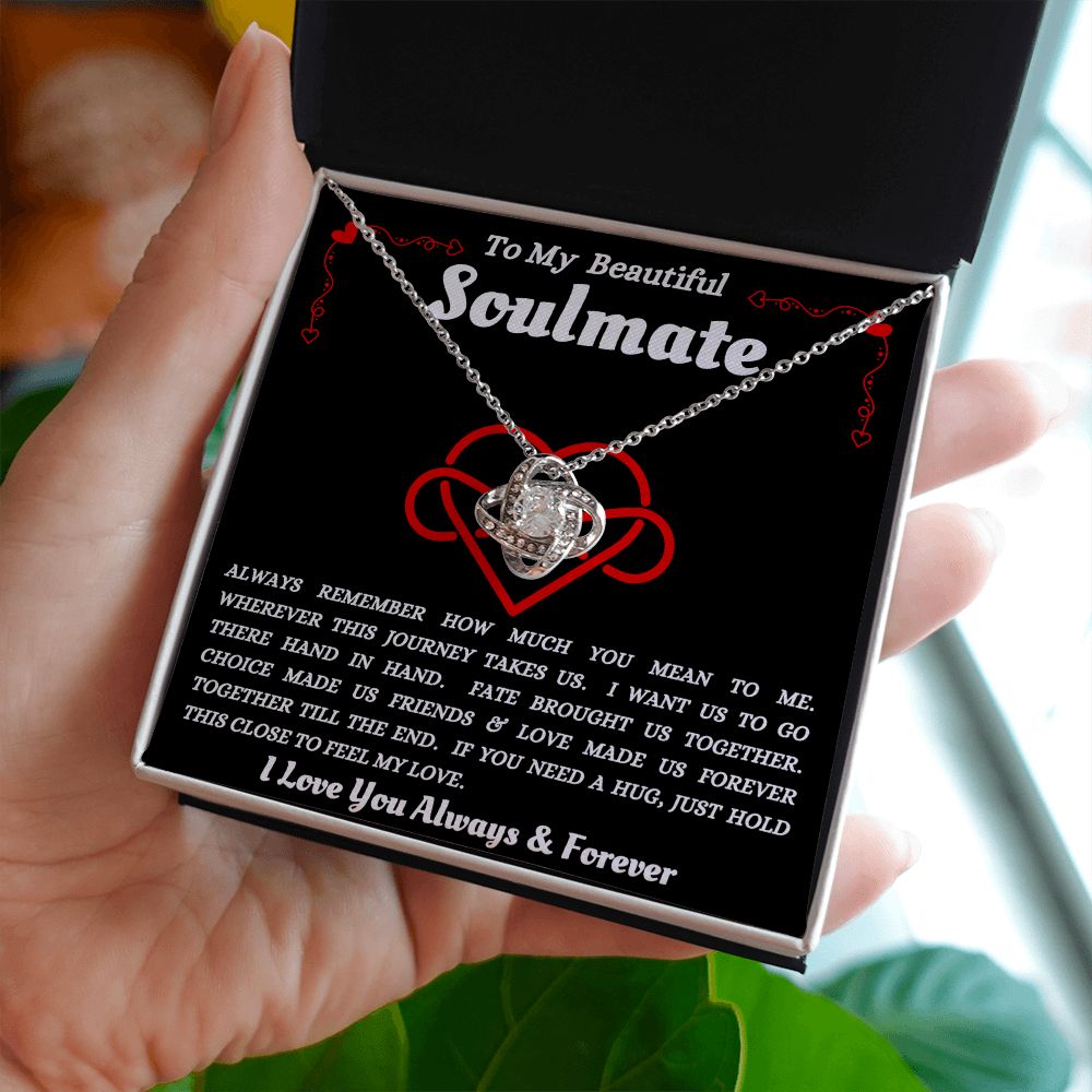 To My Beautiful Soulmate - Forever Together - Love Knot Necklace