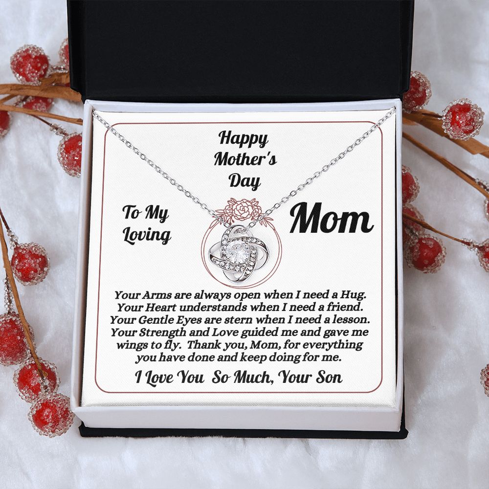 Son - To My Loving Mom - Happy Mother's Day - Love Knot Necklace