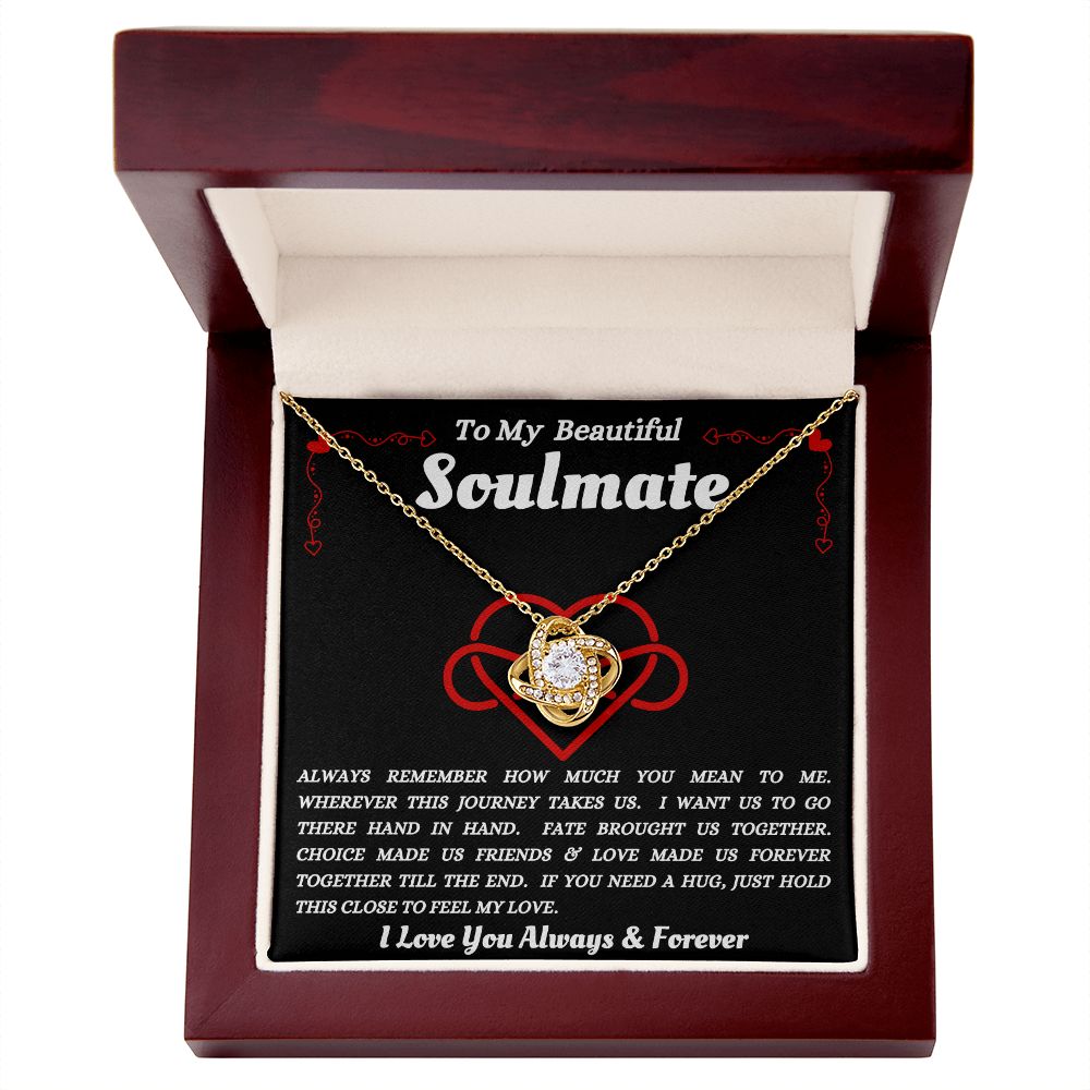 To My Beautiful Soulmate - Forever Together - Love Knot Necklace