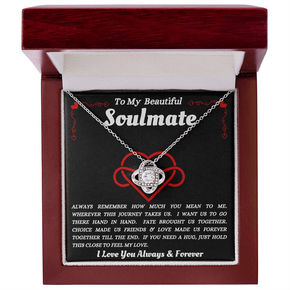 To My Beautiful Soulmate - Forever Together - Love Knot Necklace