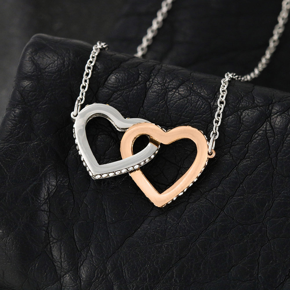 To My AMAZING Daughter - Keep Me In Your Heart - Interlocking Hearts Necklace
