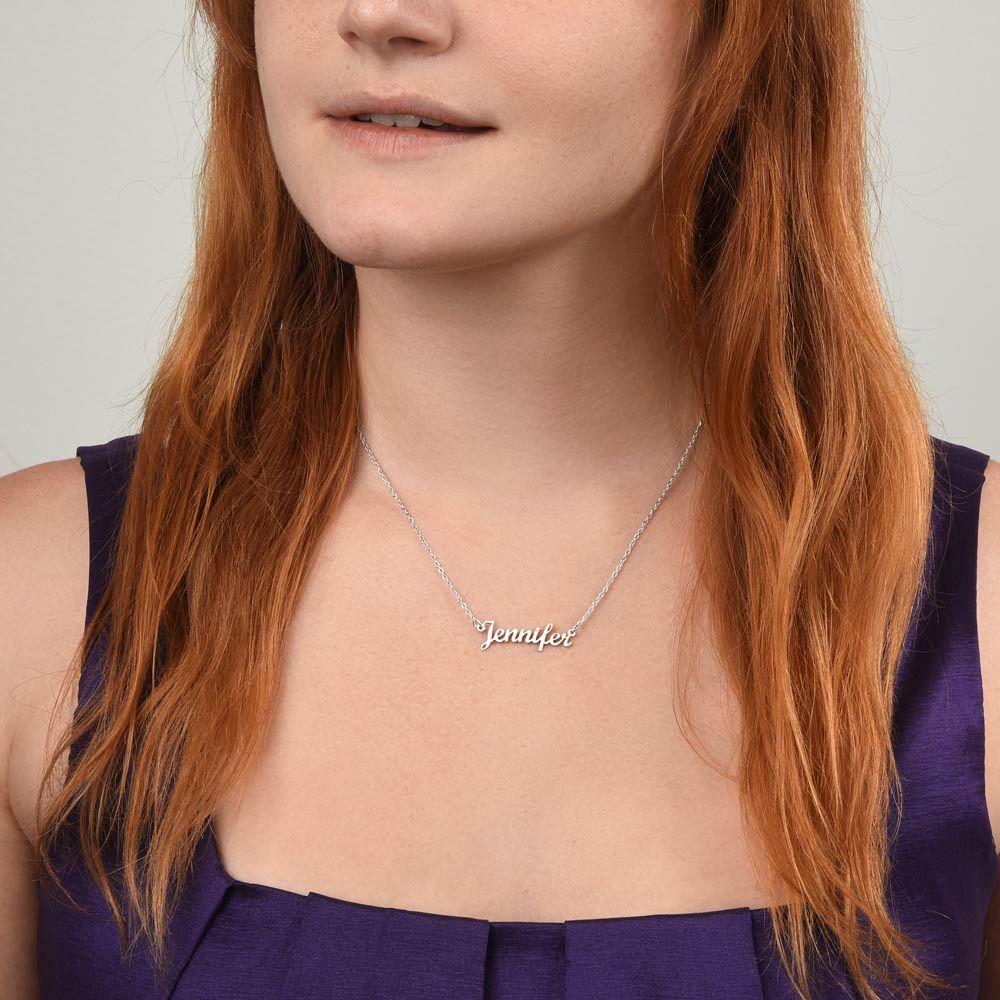 Dad - To My Beautiful Daughter - Custom Name Necklace (With Message Card) - Daughter Gift from Dad - Graduation Gift - Birthday Gift - Christmas Gift - Custom Name Gift