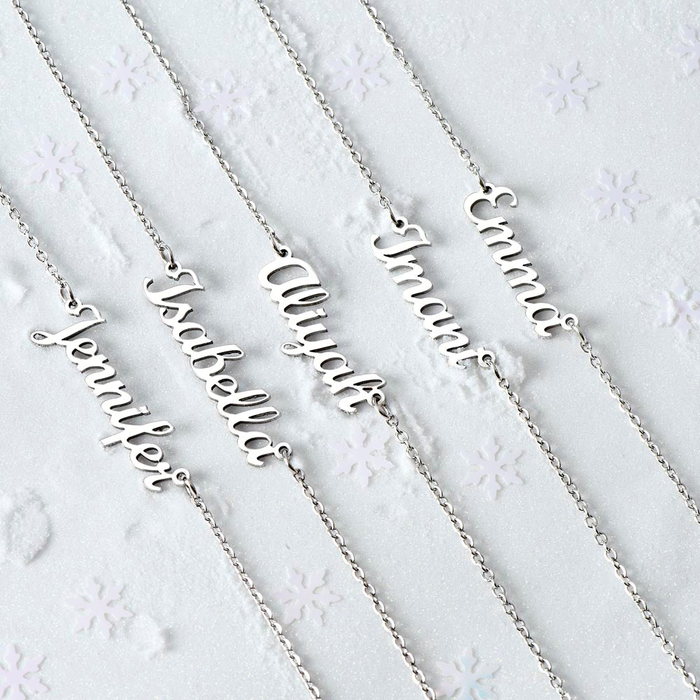 Dad - To My Beautiful Daughter - Custom Name Necklace (With Message Card) - Daughter Gift from Dad - Graduation Gift - Birthday Gift - Christmas Gift - Custom Name Gift