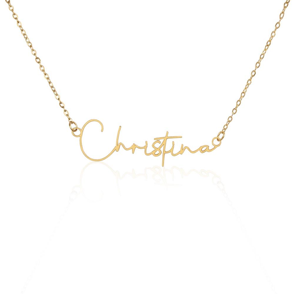 Signature Name Necklace with (No Message Card) - Custom Name Jewelry - Gift for Her - Perfect Gift for Her - Mother's Day Gift - Graduation Gift - Holiday's Gift