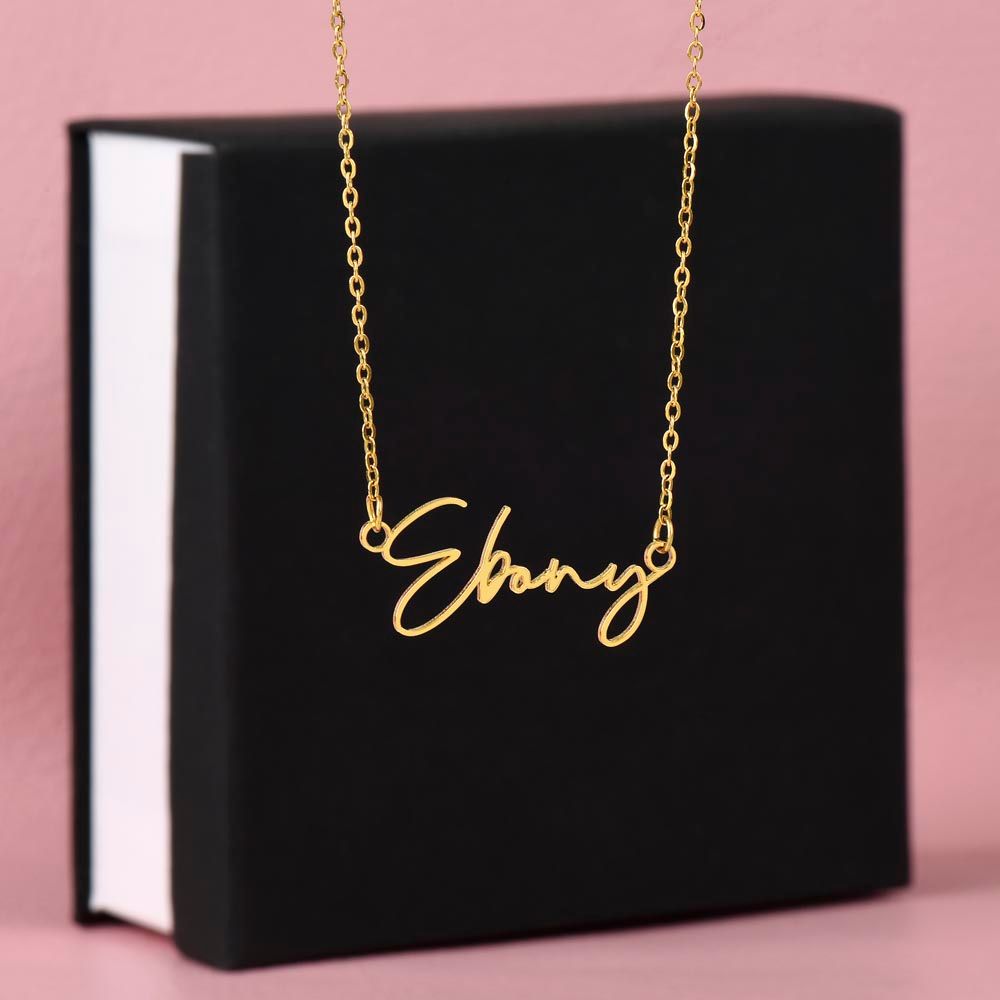 Signature Name Necklace with (No Message Card) - Custom Name Jewelry - Gift for Her - Perfect Gift for Her - Mother's Day Gift - Graduation Gift - Holiday's Gift