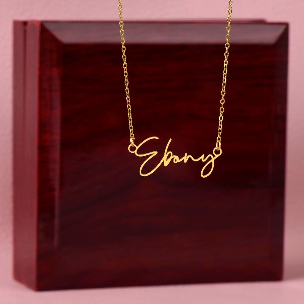 Signature Name Necklace with (No Message Card) - Custom Name Jewelry - Gift for Her - Perfect Gift for Her - Mother's Day Gift - Graduation Gift - Holiday's Gift