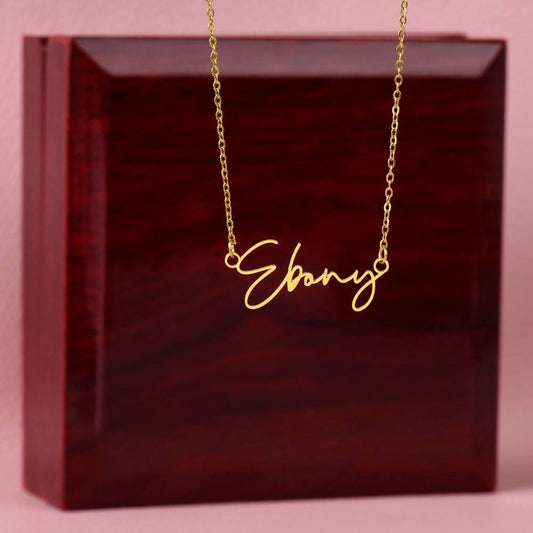 Signature Name Necklace with (No Message Card) - Custom Name Jewelry - Gift for Her - Perfect Gift for Her - Mother's Day Gift - Graduation Gift - Holiday's Gift
