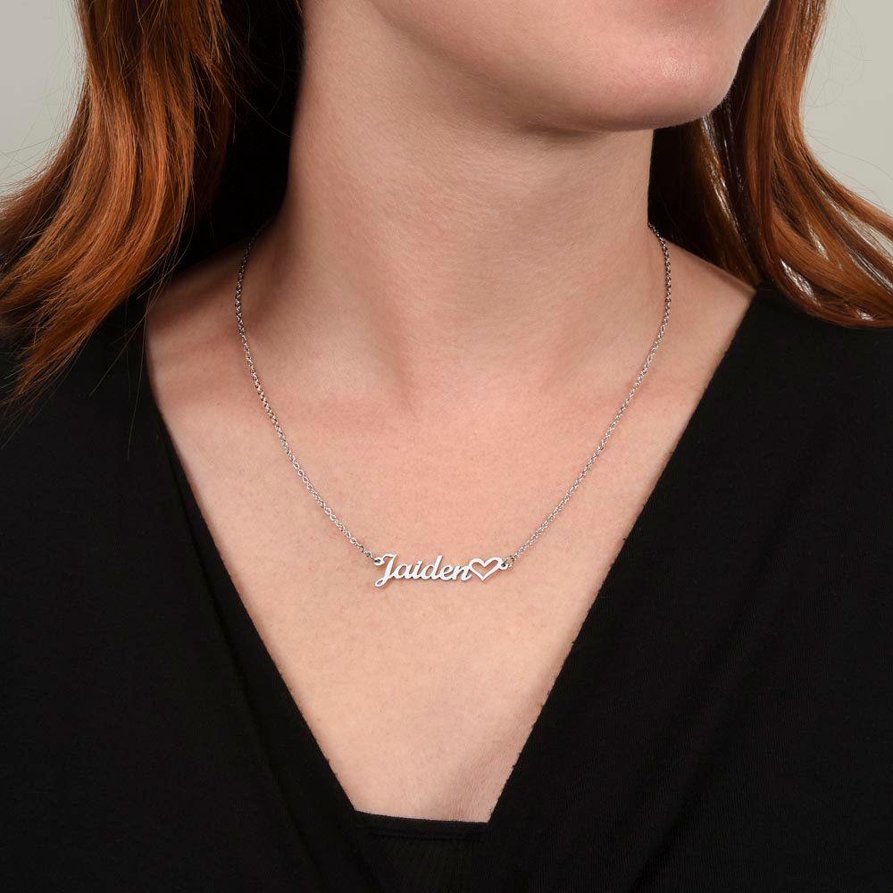 Personalized Heart Name Necklace (No Message Card) - Custom Name Jewelry - Gift for Her -  Perfect Gift for Her - Mother's Day Gift - Graduation  Gift - Holiday's Gift
