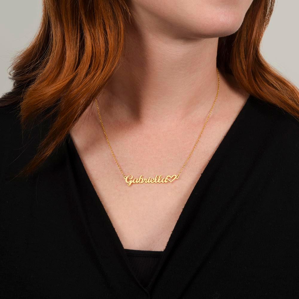 Personalized Heart Name Necklace (No Message Card) - Custom Name Jewelry - Gift for Her -  Perfect Gift for Her - Mother's Day Gift - Graduation  Gift - Holiday's Gift