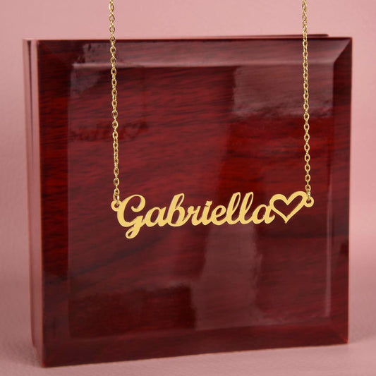 Personalized Heart Name Necklace (No Message Card) - Custom Name Jewelry - Gift for Her -  Perfect Gift for Her - Mother's Day Gift - Graduation  Gift - Holiday's Gift