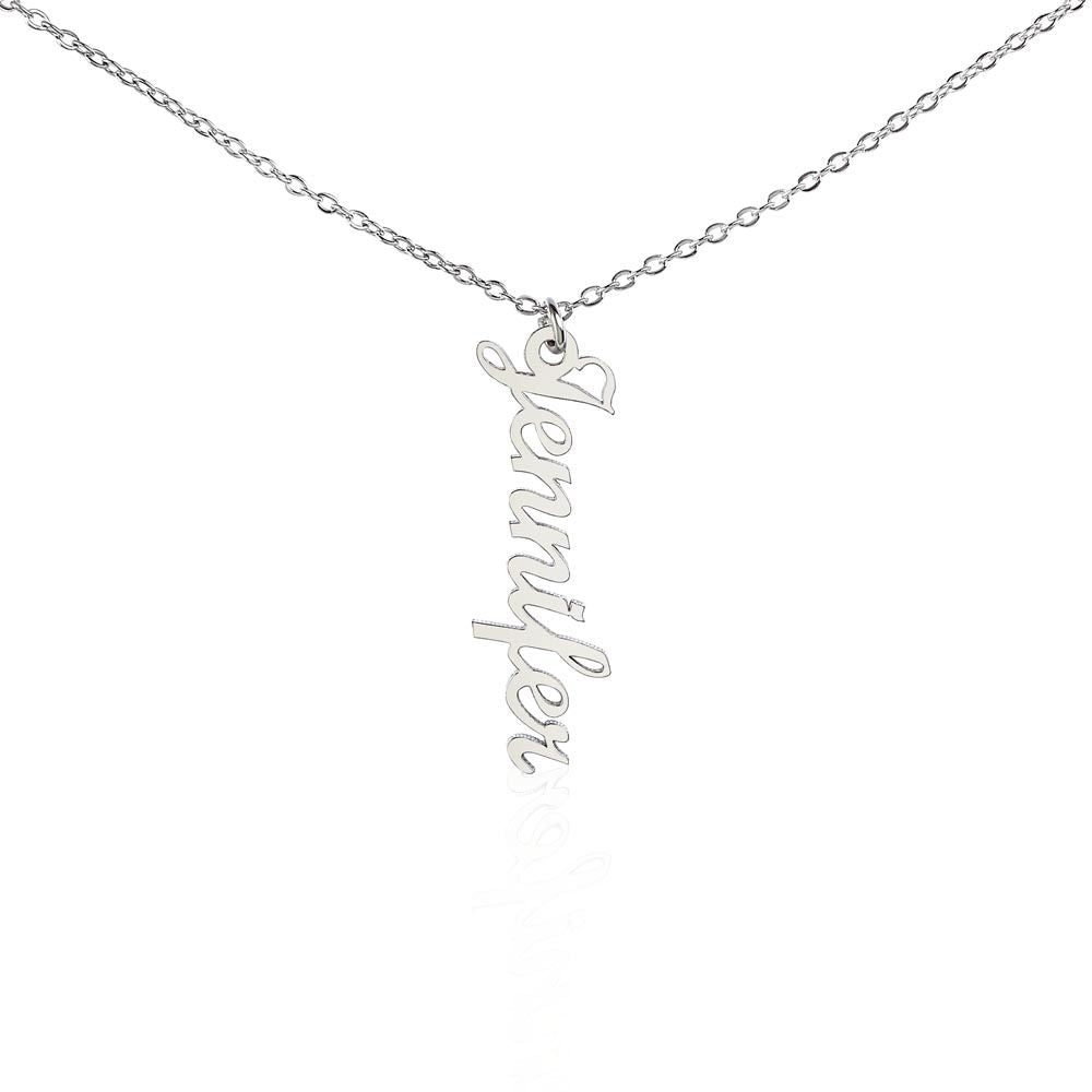 Personalized Vertical Name Necklace (No Message Card) - Custom Name Jewelry - Gift for Her - Perfect Gift for Her - Mother's Day Gift - Graduation Gift - Holiday's Gift
