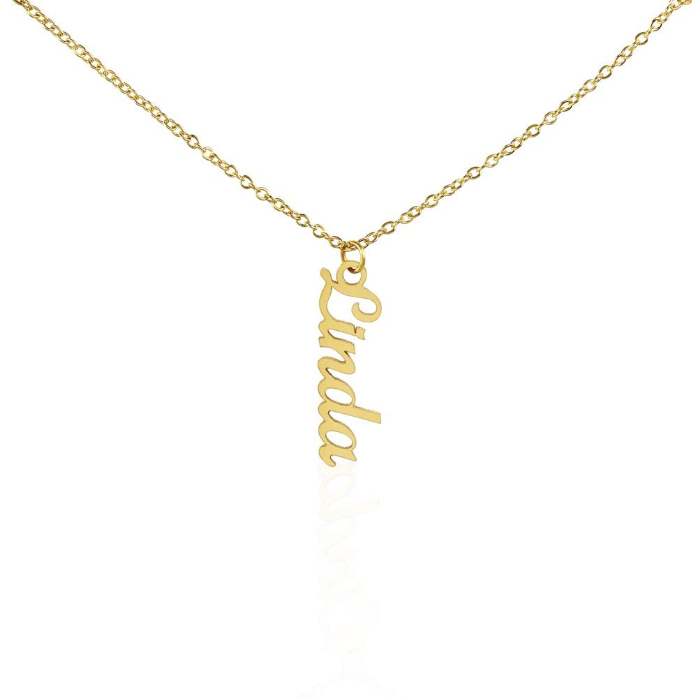 Personalized Vertical Name Necklace (No Message Card) - Custom Name Jewelry - Gift for Her - Perfect Gift for Her - Mother's Day Gift - Graduation Gift - Holiday's Gift