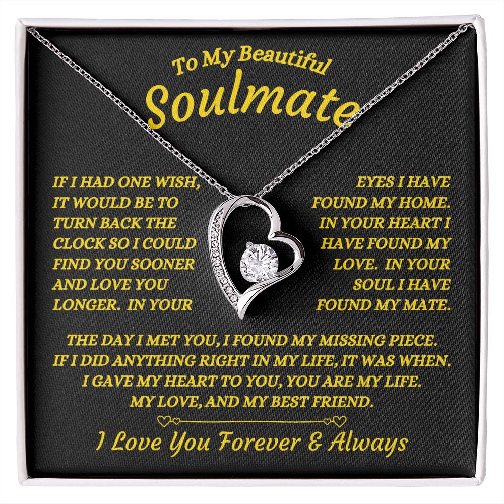 To My Beautiful Soulmate - The Day I Met You - Forever Love Necklace