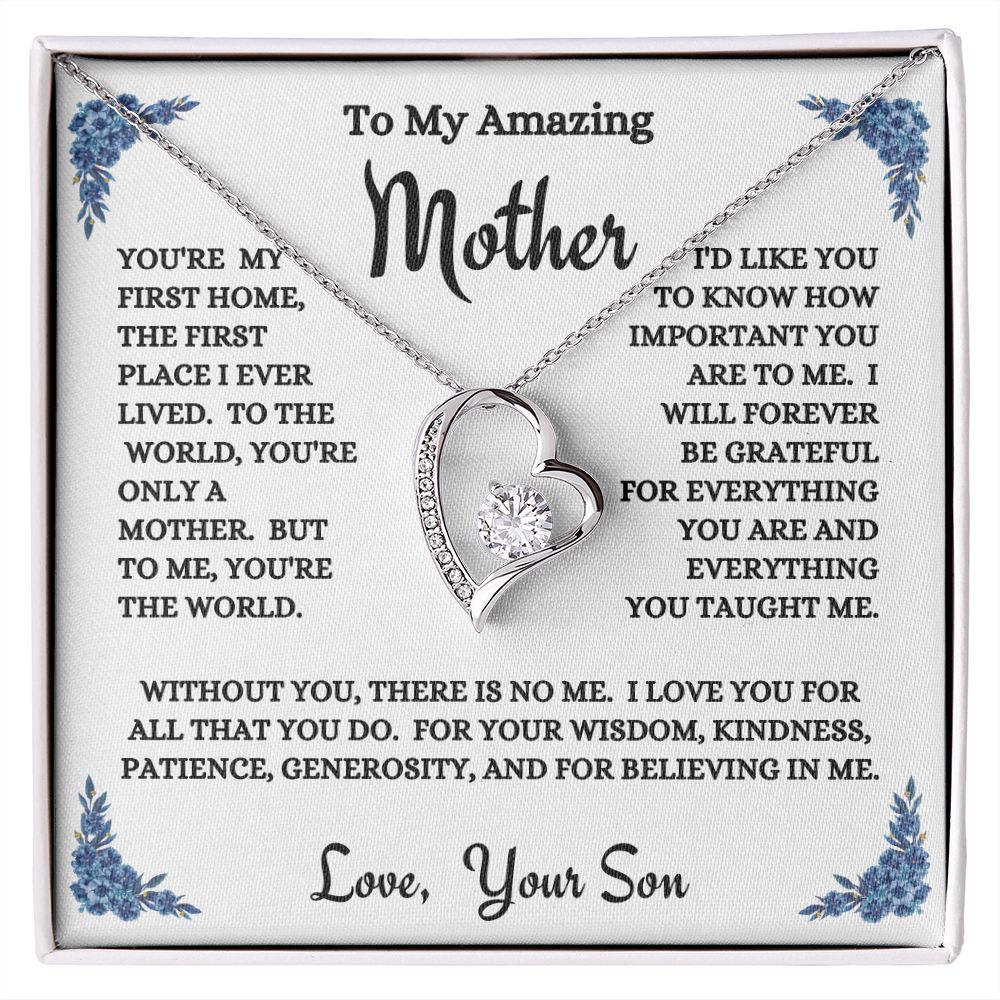 Son - To My Amazing Mother - You're My World - Forever Love Necklace