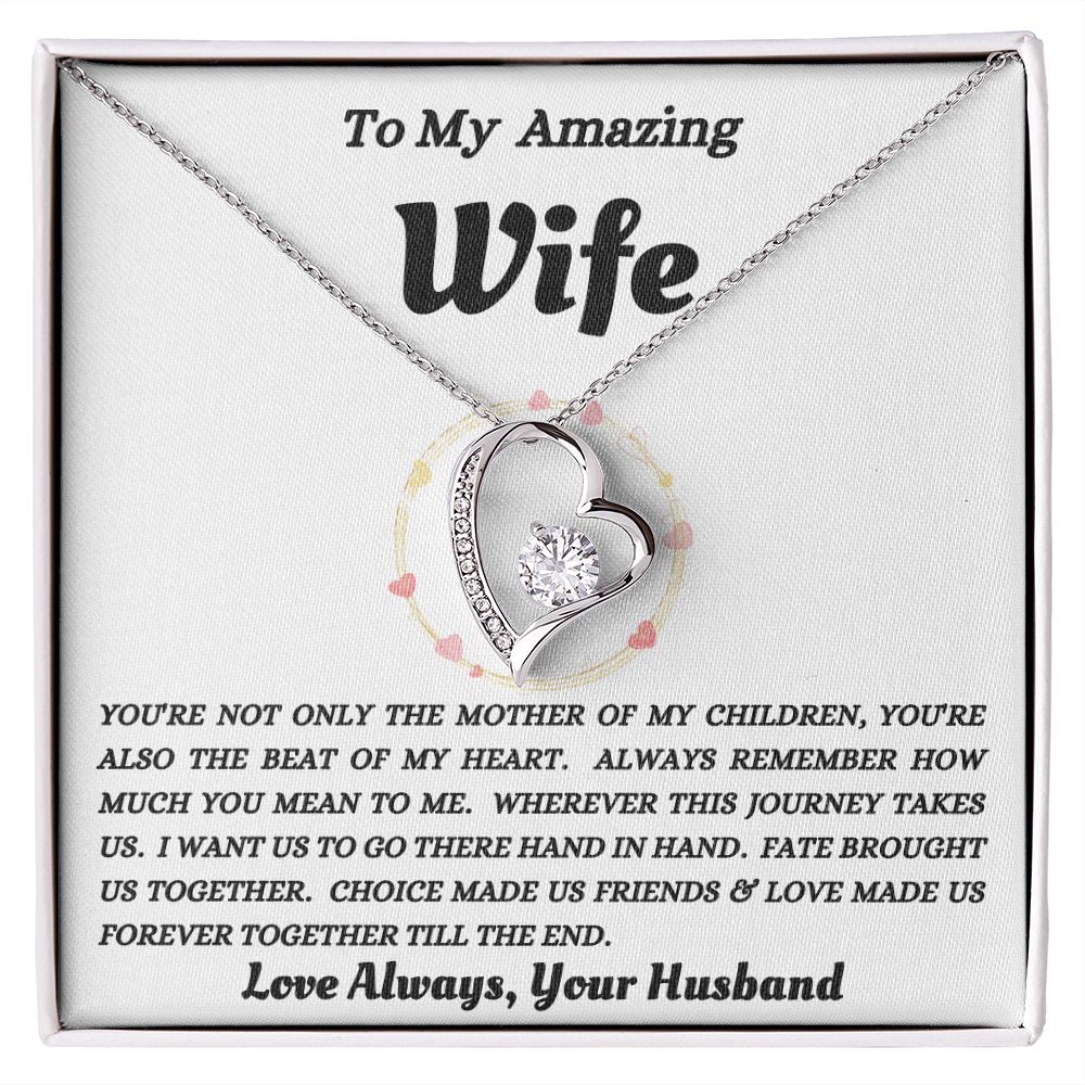 To My Amazing Wife - Beat Of My Heart - Forever Love Necklace
