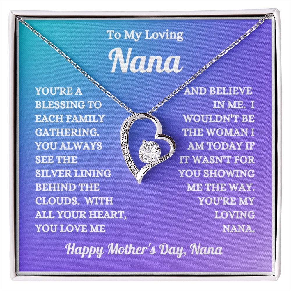 Granddaughter - To My Loving Nana - Happy Mother's Day - Forever Love Necklace - Nana Gift