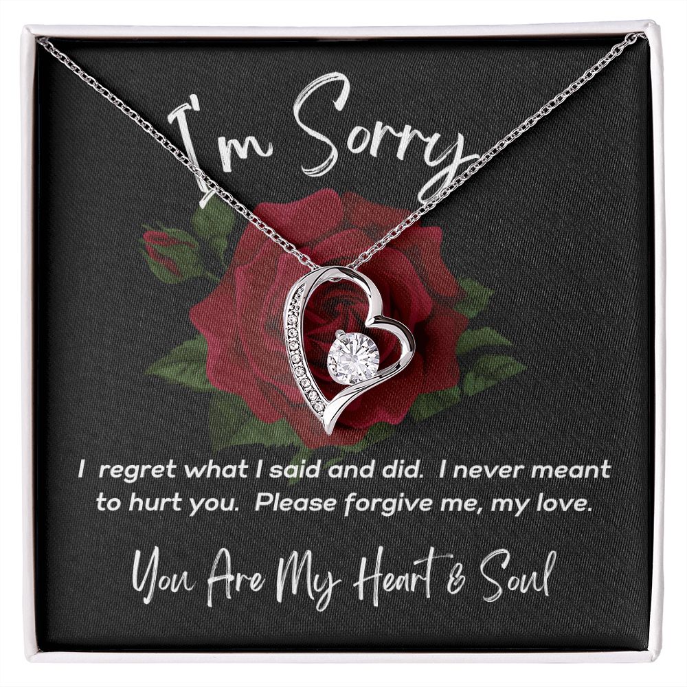 I'm Sorry - Please Forgive Me - Forever Love Necklace