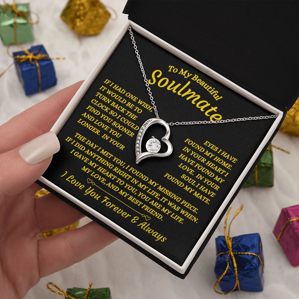 To My Beautiful Soulmate - The Day I Met You - Forever Love Necklace