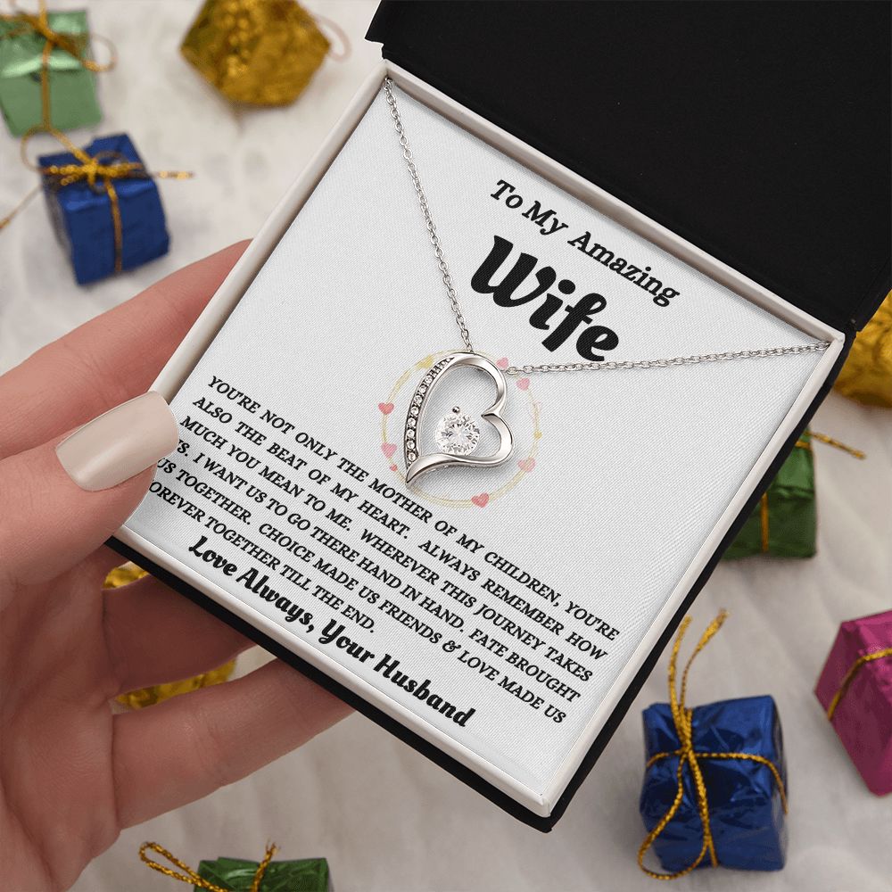 To My Amazing Wife - Beat Of My Heart - Forever Love Necklace