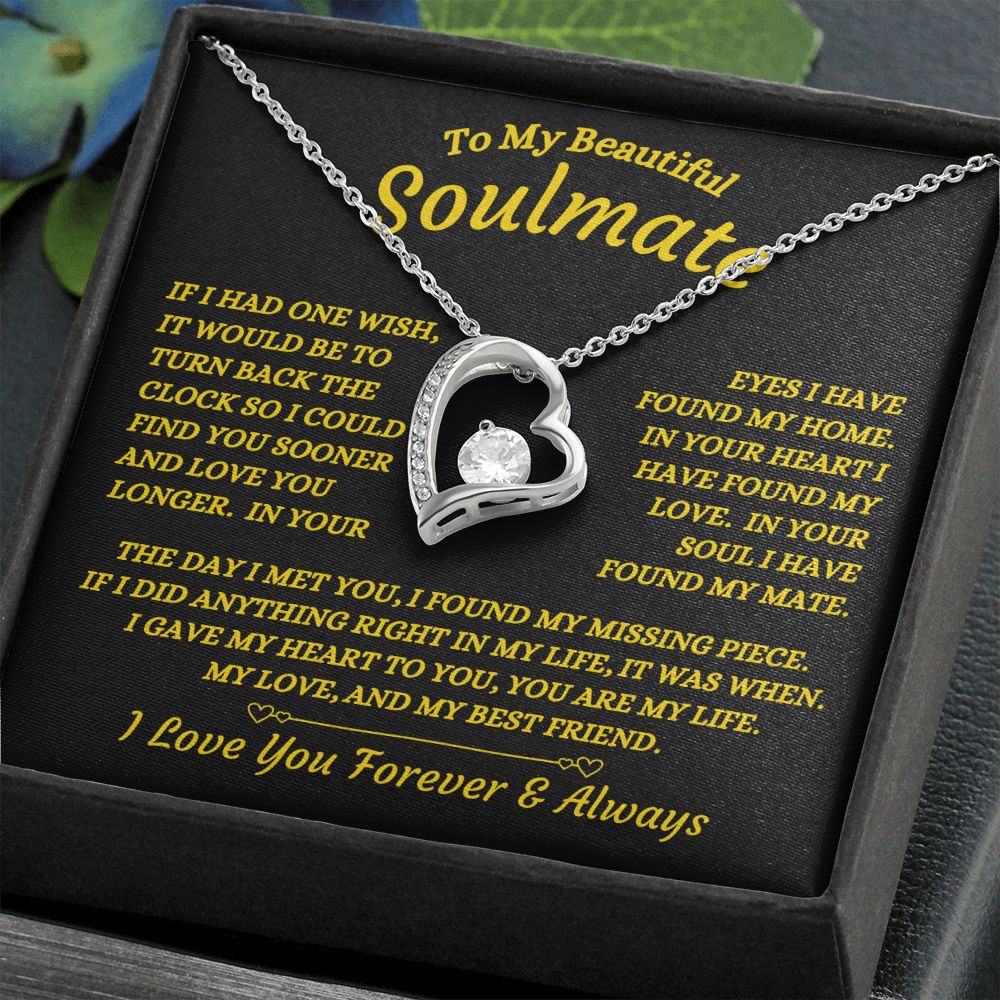 To My Beautiful Soulmate - The Day I Met You - Forever Love Necklace