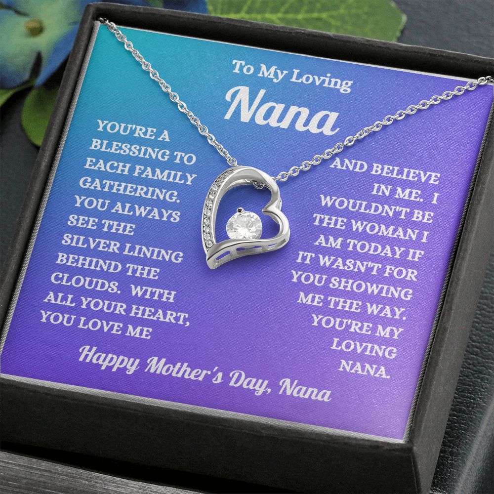 Granddaughter - To My Loving Nana - Happy Mother's Day - Forever Love Necklace - Nana Gift
