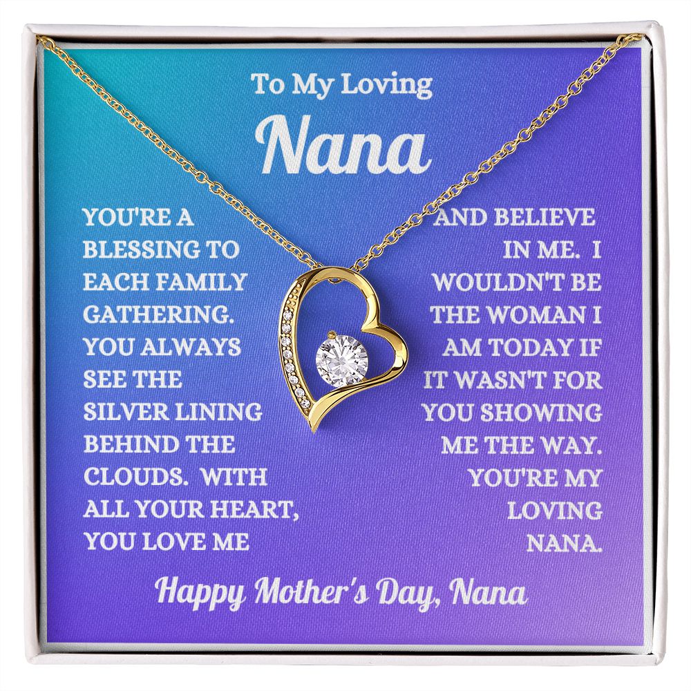 Granddaughter - To My Loving Nana - Happy Mother's Day - Forever Love Necklace - Nana Gift