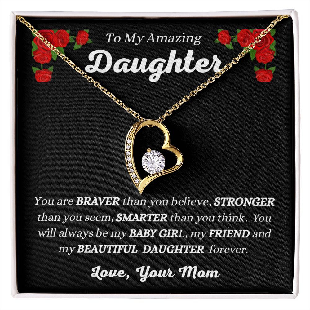 Mom - To My Amazing Daughter - My Beautiful Daughter - Forever Love Necklace