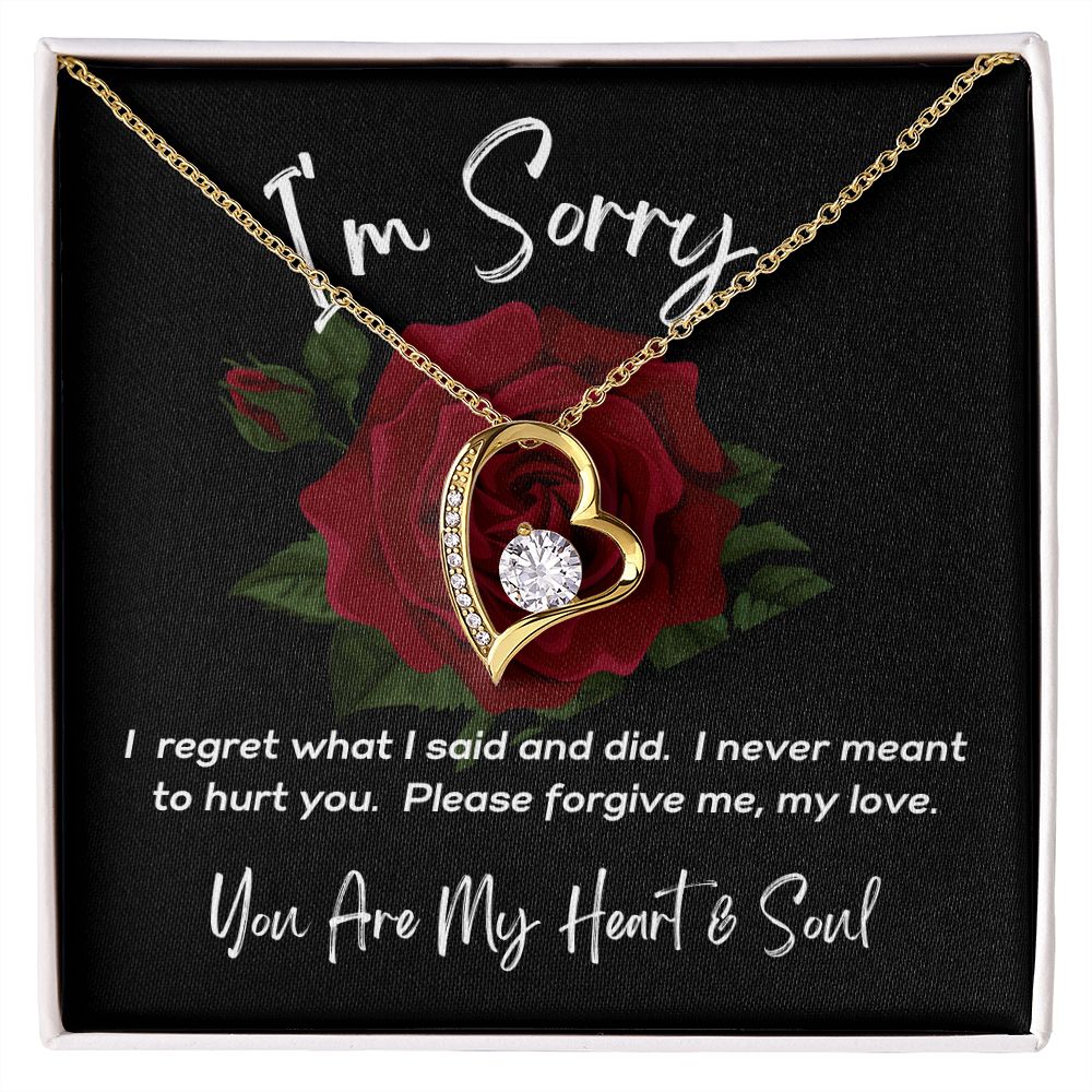 I'm Sorry - Please Forgive Me - Forever Love Necklace