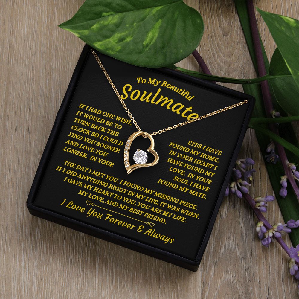 To My Beautiful Soulmate - The Day I Met You - Forever Love Necklace