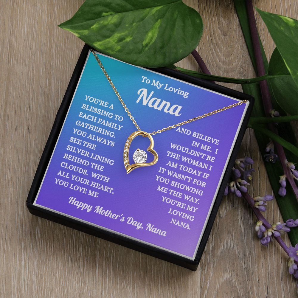 Granddaughter - To My Loving Nana - Happy Mother's Day - Forever Love Necklace - Nana Gift
