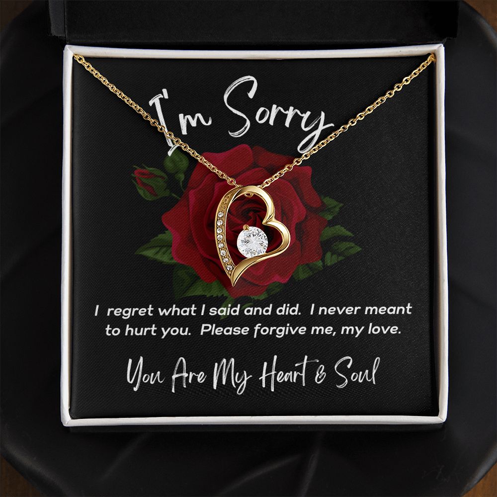 I'm Sorry - Please Forgive Me - Forever Love Necklace