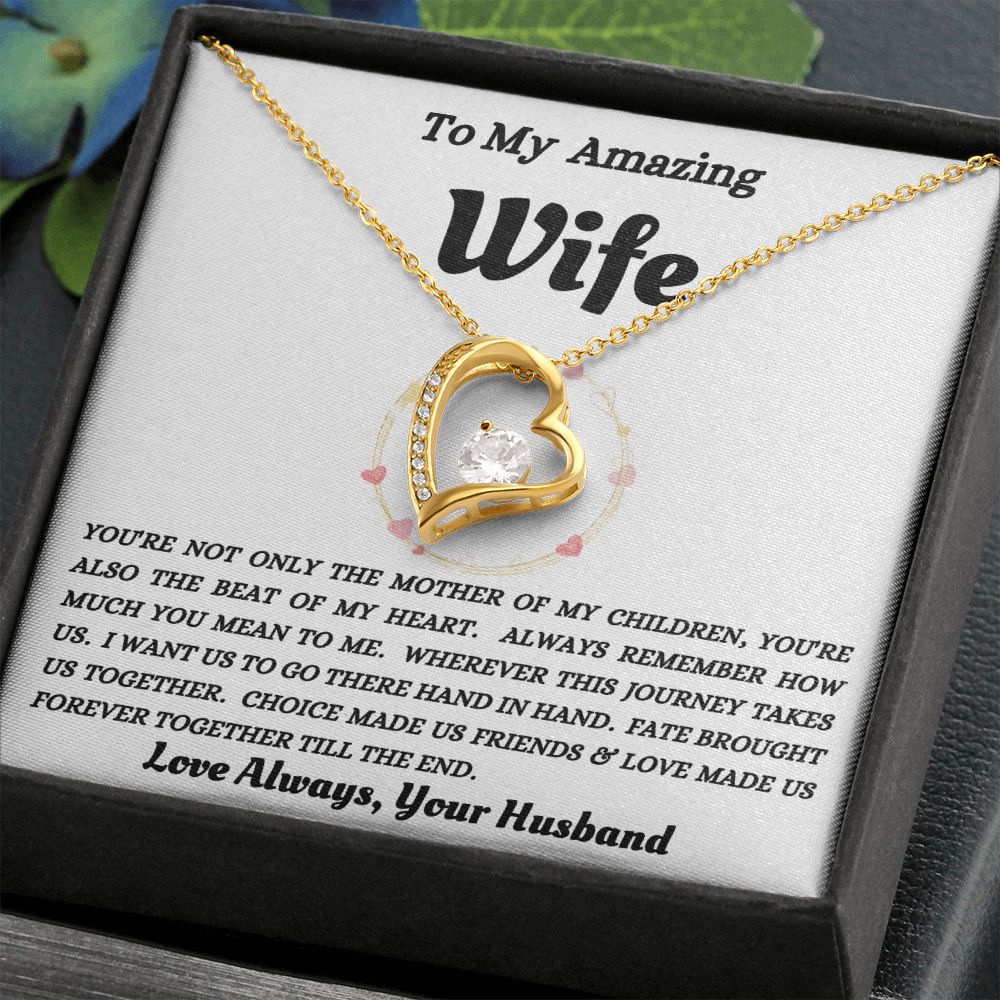 To My Amazing Wife - Beat Of My Heart - Forever Love Necklace
