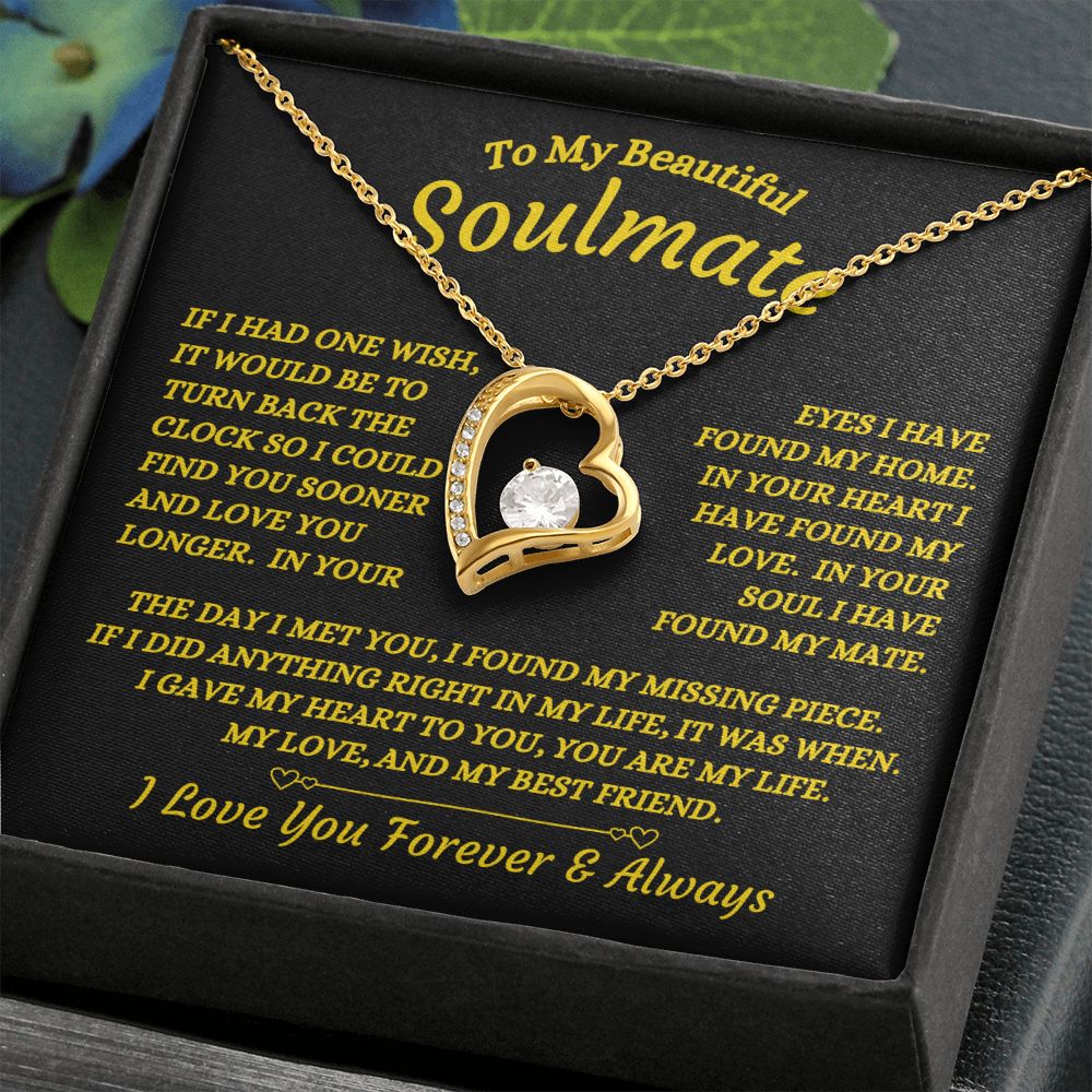 To My Beautiful Soulmate - The Day I Met You - Forever Love Necklace